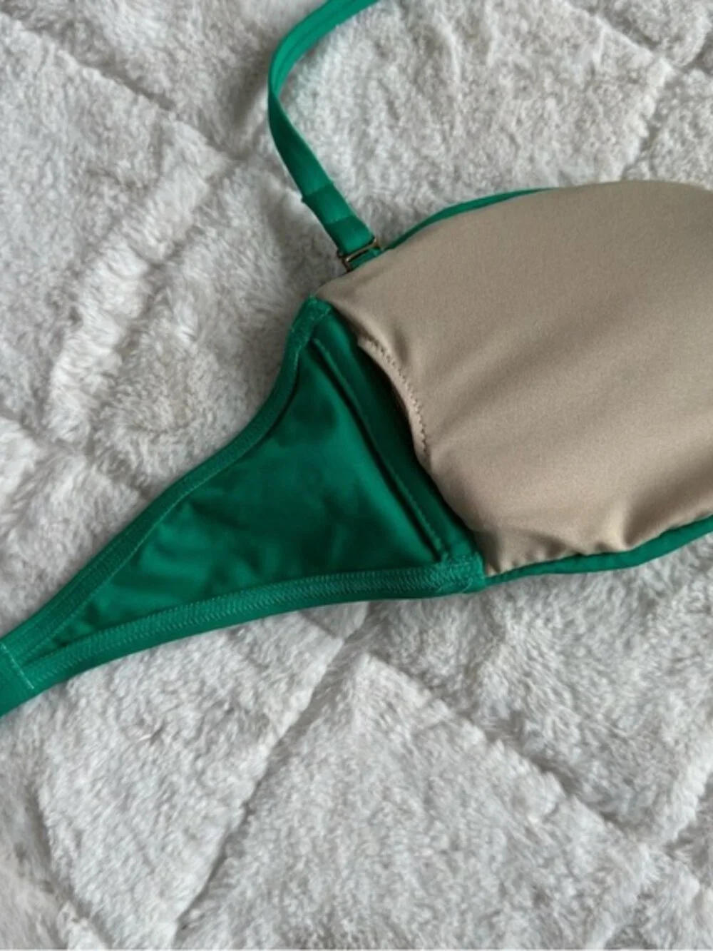 Victoria's Secret | Jewel Green Strapless Halter Bikini Top | Size Extra Small